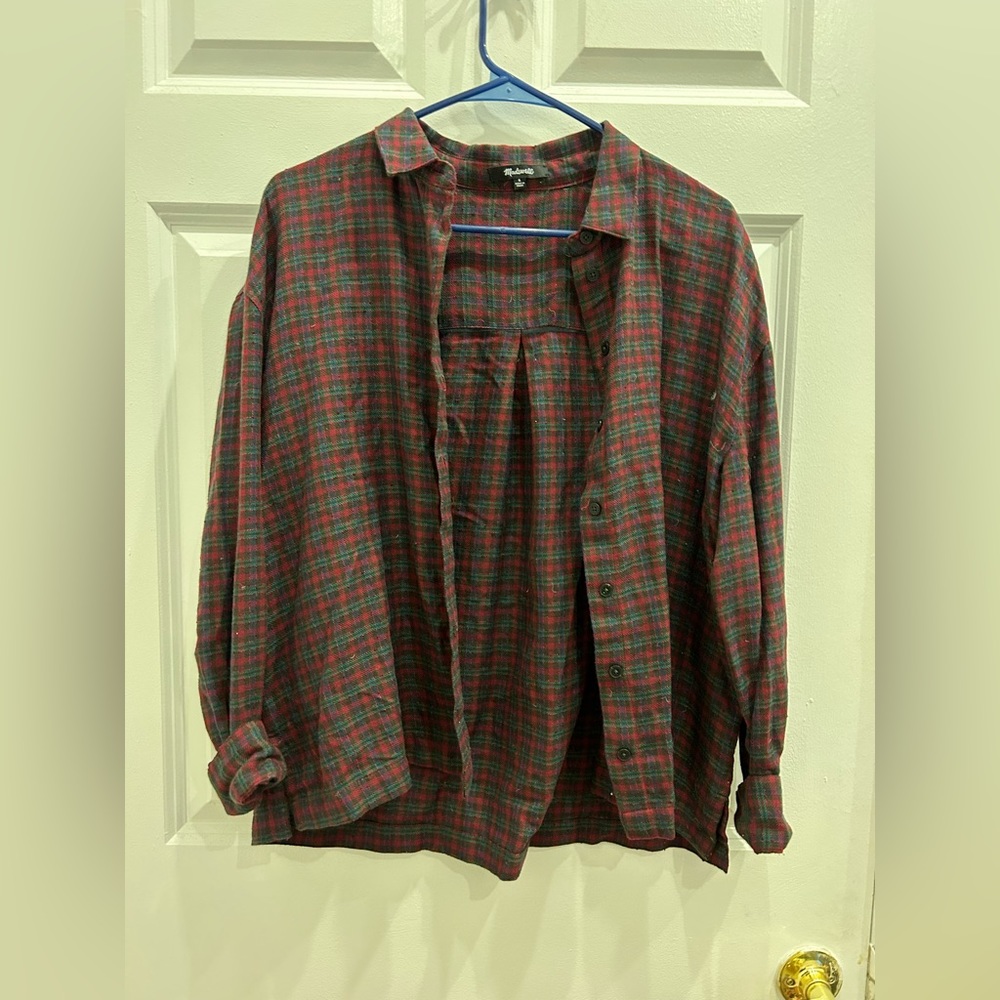 Madewell boyfriend cropped flannel